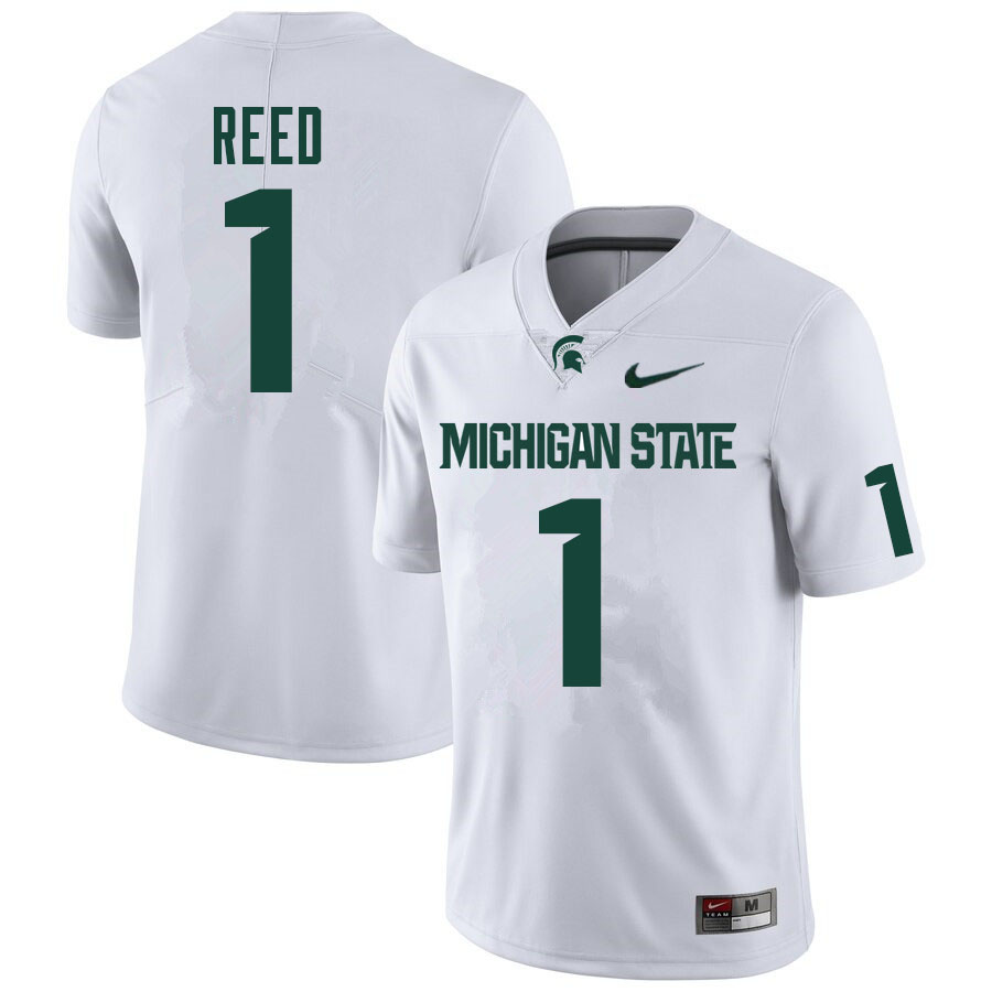 Men #1 Jayden Reed Michigan State Spartans College Football Jerseys Sale-White